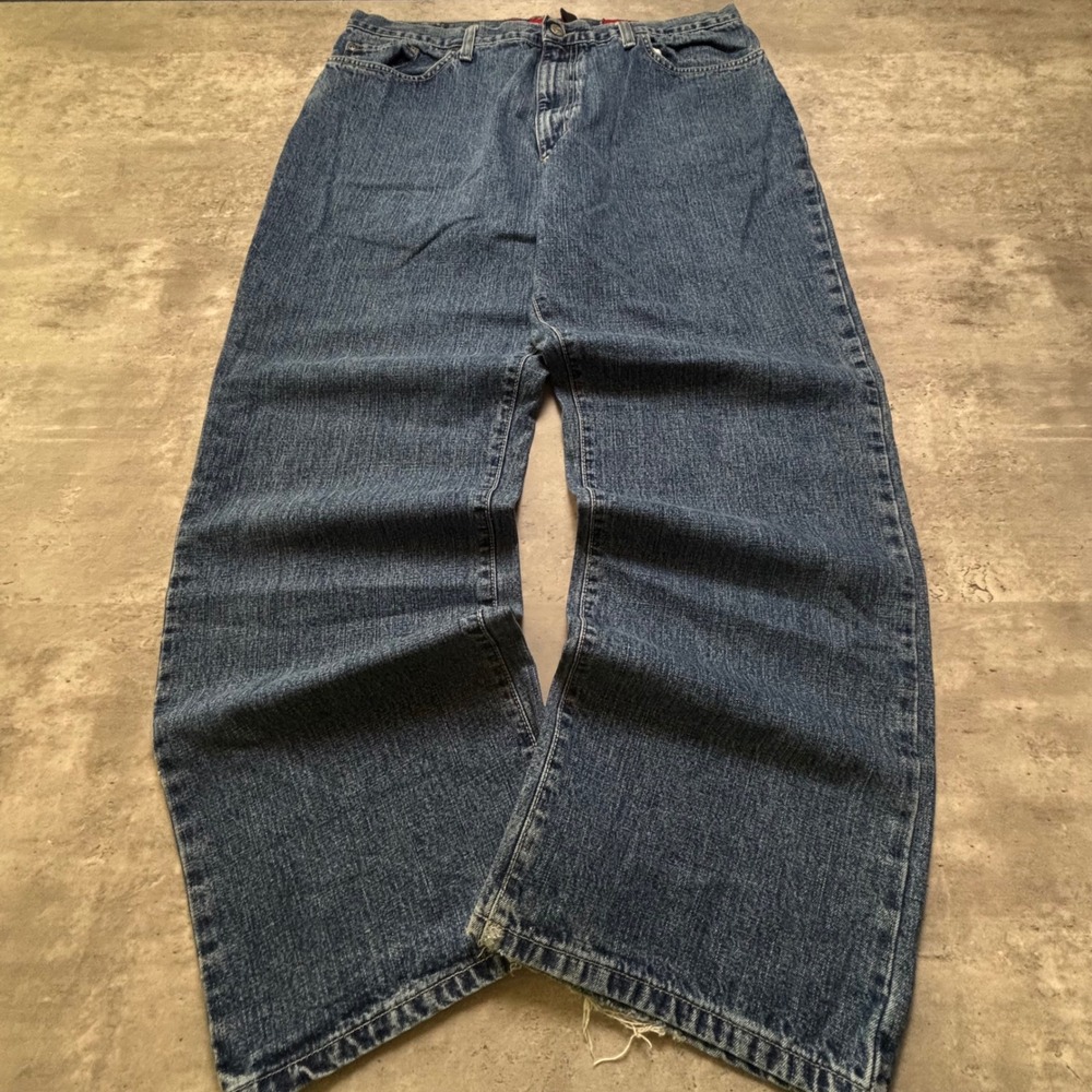 Quiksilver Quikjean Denim Pants Mens 36 Blue Baggy Wide Leg Skate